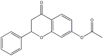 4-oxo-2-phenyl-3,4-dihydro-2H-chromen-7-yl acetate Struktur