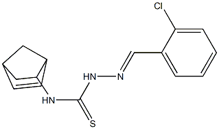 N1-bicyclo[2.2.1]hept-5-en-2-yl-2-(2-chlorobenzylidene)hydrazine-1-carbothioamide Struktur