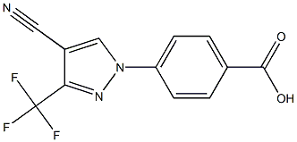 4-[4-cyano-3-(trifluoromethyl)-1H-pyrazol-1-yl]benzenecarboxylic acid Struktur