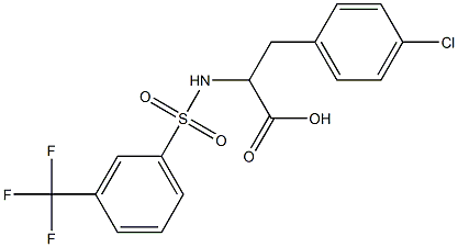 3-(4-chlorophenyl)-2-({[3-(trifluoromethyl)phenyl]sulfonyl}amino)propanoic acid Struktur