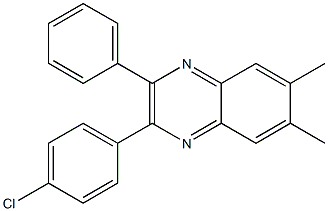 2-(4-chlorophenyl)-6,7-dimethyl-3-phenylquinoxaline Struktur