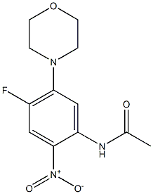 N1-(4-fluoro-5-morpholino-2-nitrophenyl)acetamide Struktur