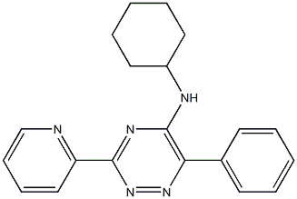 N-cyclohexyl-6-phenyl-3-(2-pyridinyl)-1,2,4-triazin-5-amine Struktur