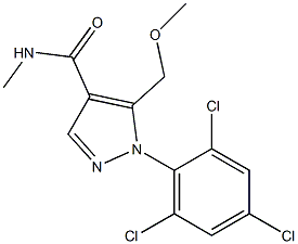 N4-methyl-5-(methoxymethyl)-1-(2,4,6-trichlorophenyl)-1H-pyrazole-4-carboxamide Struktur