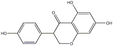 5,7-dihydroxy-3-(4-hydroxyphenyl)chroman-4-one Struktur