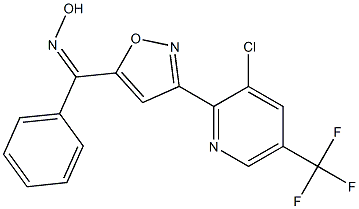 {3-[3-chloro-5-(trifluoromethyl)-2-pyridinyl]-5-isoxazolyl}(phenyl)methanone oxime Struktur