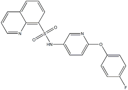 N8-[6-(4-fluorophenoxy)-3-pyridyl]quinoline-8-sulfonamide Struktur