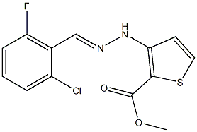 methyl 3-[2-(2-chloro-6-fluorobenzylidene)hydrazino]thiophene-2-carboxylate Struktur