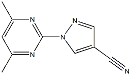 1-(4,6-dimethyl-2-pyrimidinyl)-1H-pyrazole-4-carbonitrile Struktur