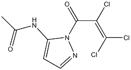 N1-[1-(2,3,3-trichloroacryloyl)-1H-pyrazol-5-yl]acetamide Struktur