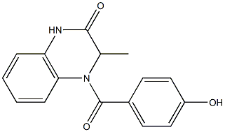 4-(4-hydroxybenzoyl)-3-methyl-3,4-dihydro-2(1H)-quinoxalinone Struktur