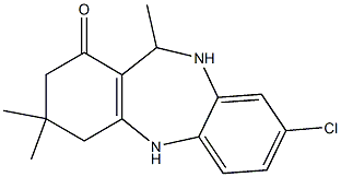 8-chloro-3,3,11-trimethyl-2,3,4,5,10,11-hexahydro-1H-dibenzo[b,e][1,4]diazepin-1-one Struktur