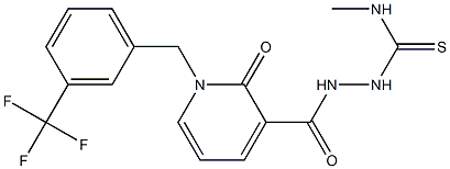 N-methyl-2-({2-oxo-1-[3-(trifluoromethyl)benzyl]-1,2-dihydro-3-pyridinyl}carbonyl)-1-hydrazinecarbothioamide Struktur