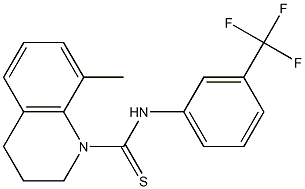 N1-[3-(trifluoromethyl)phenyl]-8-methyl-1,2,3,4-tetrahydroquinoline-1-carbothioamide Struktur