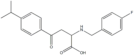 2-[(4-fluorobenzyl)amino]-4-(4-isopropylphenyl)-4-oxobutanoic acid Struktur