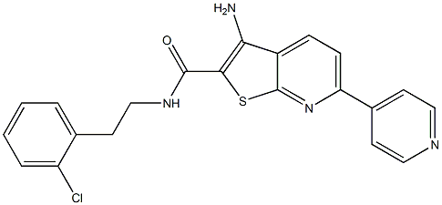 3-amino-N-(2-chlorophenethyl)-6-(4-pyridinyl)thieno[2,3-b]pyridine-2-carboxamide Struktur