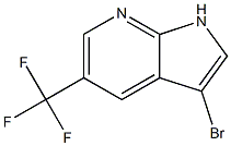 3-bromo-5-(trifluoromethyl)-1H-pyrrolo[2,3-b]pyridine Struktur