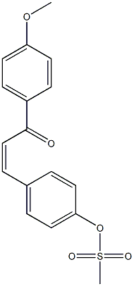 4-[(Z)-3-(4-methoxyphenyl)-3-oxo-1-propenyl]phenyl methanesulfonate Struktur