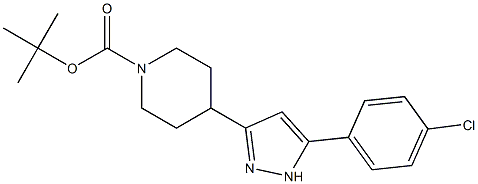 tert-butyl 4-[5-(4-chlorophenyl)-1H-pyrazol-3-yl]tetrahydro-1(2H)-pyridinecarboxylate Struktur