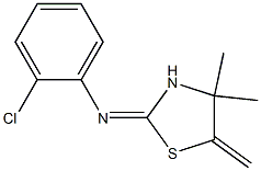 N1-(4,4-dimethyl-5-methylidene-1,3-thiazolan-2-yliden)-2-chloroaniline Struktur