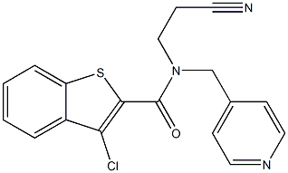 N2-(2-cyanoethyl)-N2-(4-pyridylmethyl)-3-chlorobenzo[b]thiophene-2-carboxamide Struktur