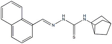 N1-bicyclo[2.2.1]hept-2-yl-2-(1-naphthylmethylidene)hydrazine-1-carbothioamide Struktur