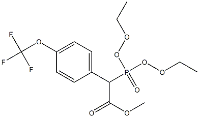 (Diethoxy-phosphoryl)-(4-trifluoromethoxy-phenyl)-acetic acid methyl ester Struktur