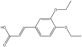 (E)-3-(3,4-diethoxyphenyl)acrylic acid Struktur