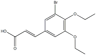 (E)-3-(3-bromo-4,5-diethoxyphenyl)acrylic acid Struktur