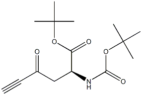 (S)-tert-butyl 2-(tert-butoxycarbonylamino)-4-oxohex-5-ynoate Struktur