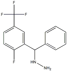 1-((2-fluoro-5-(trifluoromethyl)phenyl)(phenyl)methyl)hydrazine Struktur