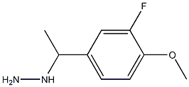 1-(1-(3-fluoro-4-methoxyphenyl)ethyl)hydrazine Struktur