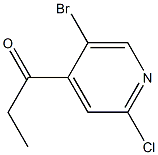 1-(5-bromo-2-chloropyridin-4-yl)propan-1-one Struktur