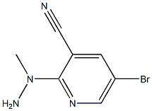 2-(1-methylhydrazinyl)-5-bromopyridine-3-carbonitrile Struktur