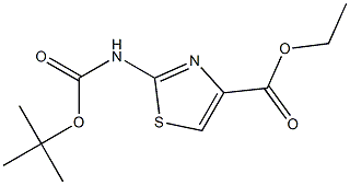 2-TERT-BUTOXYCARBONYLAMINO-THIAZOLE-4-CARBOXYLIC ACID ETHYL ESTER Struktur