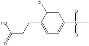 3-(2-chloro-4-(methylsulfonyl)phenyl)propanoic acid Struktur