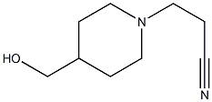 3-(4-(hydroxymethyl)piperidin-1-yl)propanenitrile Struktur