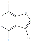 3-chloro-4-fluoro-7-iodobenzo[b]thiophene Struktur