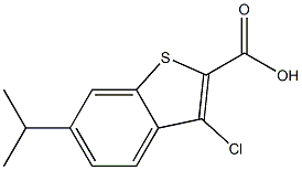 3-chloro-6-isopropylbenzo[b]thiophene-2-carboxylic acid Struktur