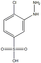 4-chloro-3-hydrazinylbenzenesulfonic acid Struktur