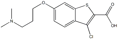 6-(3-(dimethylamino)propoxy)-3-chlorobenzo[b]thiophene-2-carboxylic acid Struktur