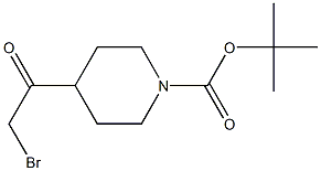 tert-butyl 4-(2-bromoacetyl)piperidine-1-carboxylate Struktur