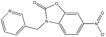 6-Nitro-3-(pyridine-3-ylmethyl)-1,3-benzoxazol-2(2H)-one Struktur