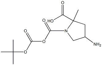 1-Boc-2-methyl4-aminopyrrolidine-1,2-dicarboxylate Struktur