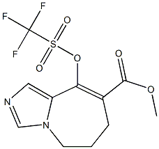 (Z)-methyl 9-(trifluoromethylsulfonyloxy)-6,7-dihydro-5H-imidazo[1,5-a]azepine-8-carboxylate Struktur