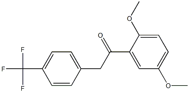 1-(2,5-dimethoxyphenyl)-2-(4-(trifluoromethyl)phenyl)ethanone Struktur