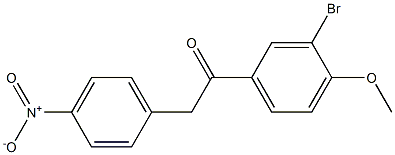 1-(3-bromo-4-methoxyphenyl)-2-(4-nitrophenyl)ethanone Struktur