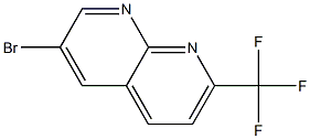 6-bromo-2-(trifluoromethyl)-1,8-naphthyridine Struktur