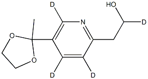 5-(2-Methyl-1,3-dioxolan-2-yl)-2-pyridineethanol-d4 Struktur