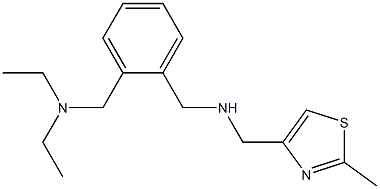 ({2-[(diethylamino)methyl]phenyl}methyl)[(2-methyl-1,3-thiazol-4-yl)methyl]amine Struktur